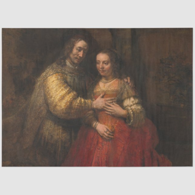 The Jewish Bride (by Rembrandt) Tissue Paper (Front)