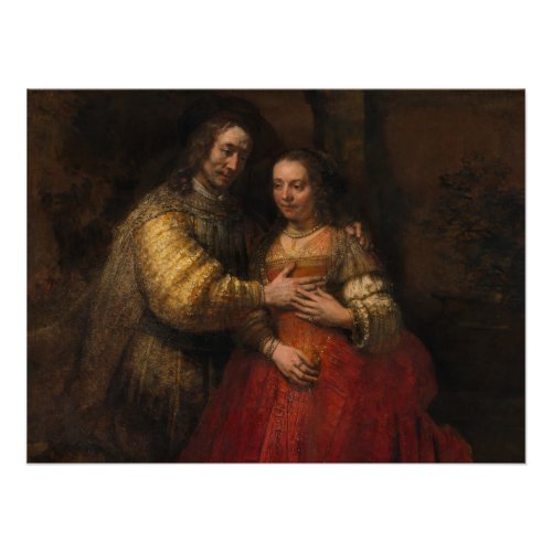 The Jewish Bride by Rembrandt van Rijn Poster