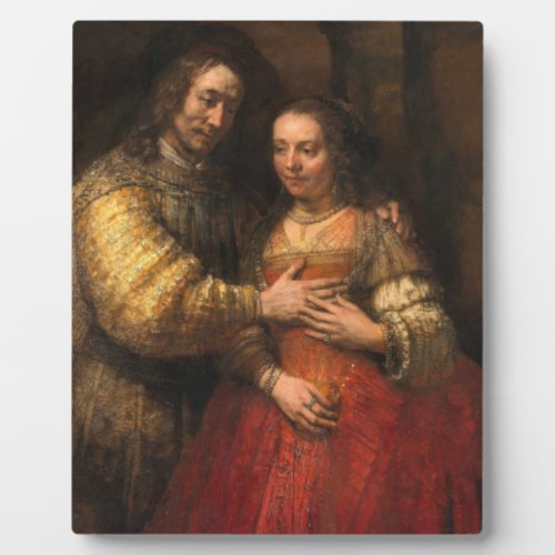 The Jewish Bride Painting By Rembrandt Plaque