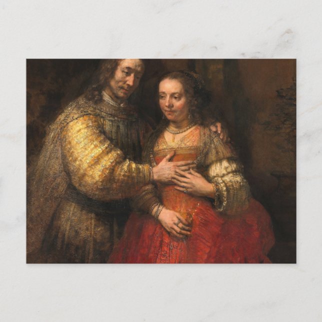 The Jewish Bride Painting By Rembrandt Postcard (Front)