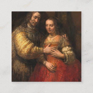 The Jewish Bride Painting By Rembrandt Square Business Card
