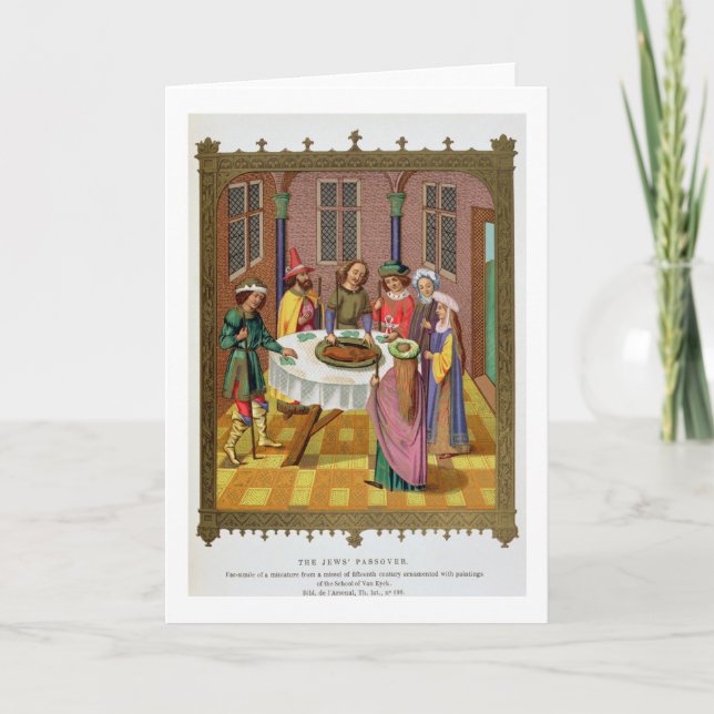 The Jews' Passover, facsimile of a 15th century mi Card (Front)
