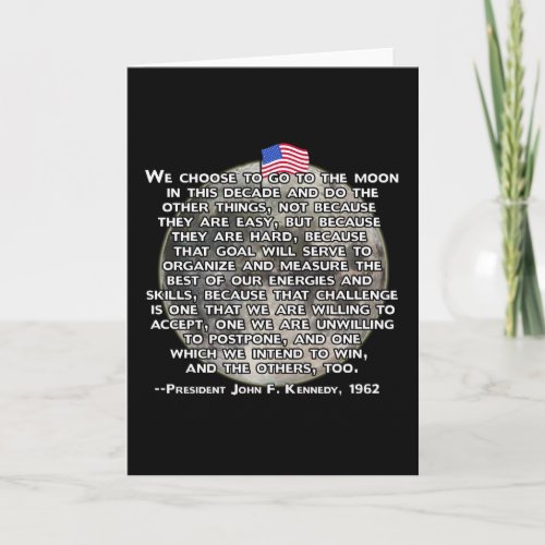 The JFK Quote That Sent Humans to the Moon Card