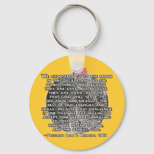 The JFK Quote That Sent Humans to the Moon Keychain