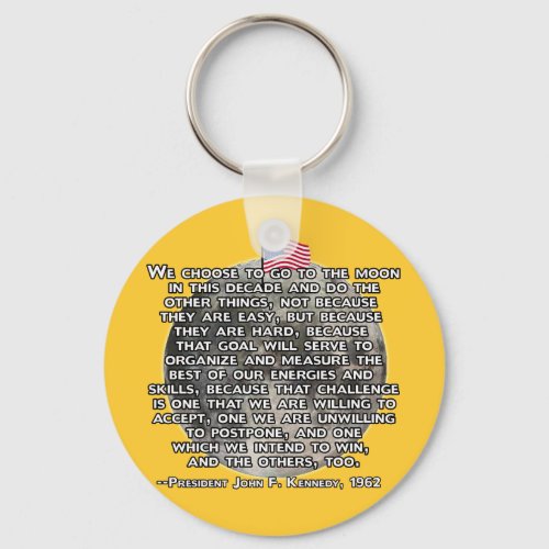 The JFK Quote That Sent Humans to the Moon Keychain