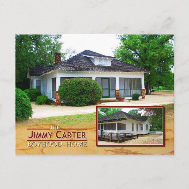 The Jimmy Carter Boyhood Home, Plains, Georgia Postcard (Front)