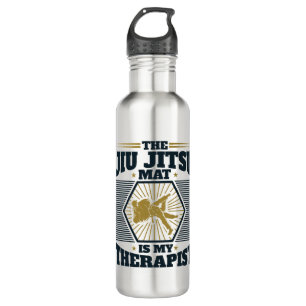 The Jiu Jitsu Mat Is My Therapist Stainless Steel Water Bottle