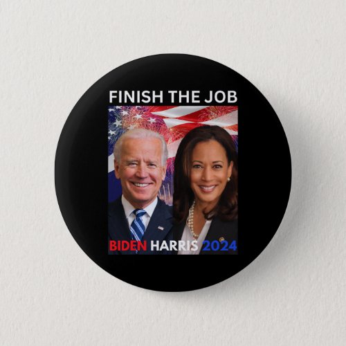 The Job_biden Harris 2024 Political Tee Democrats  Button