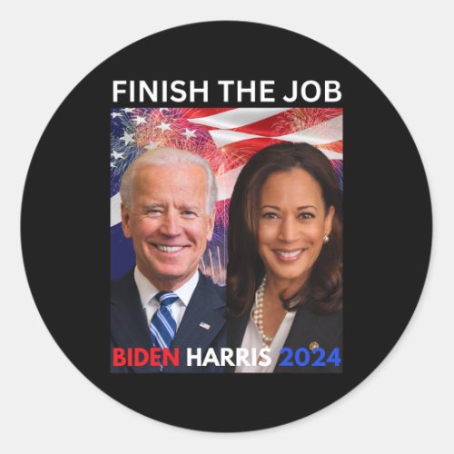 The Job_biden Harris 2024 Political Tee Democrats  Classic Round Sticker