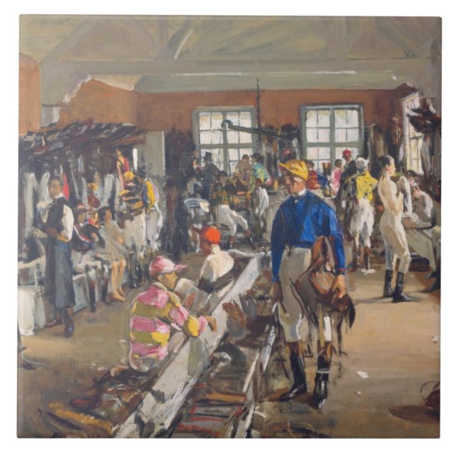 The Jockeys' Dressing Room at Ascot Racecourse Ceramic Tile (Front)