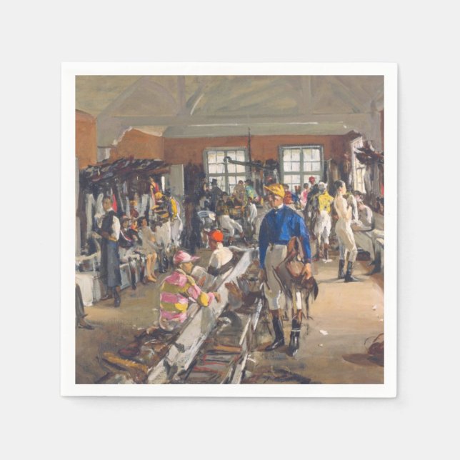The Jockeys' Dressing Room at Ascot Racecourse Napkins (Front)