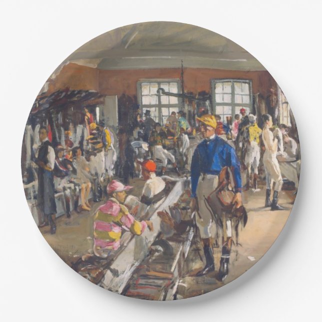 The Jockeys' Dressing Room at Ascot Racecourse Paper Plates (Front)