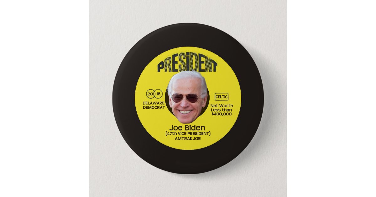 The Joe Biden Record Pinback Button | Zazzle.com