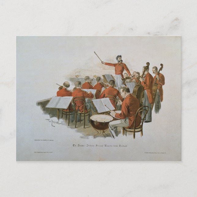 The Johann Strauss Orchestra at a Court Ball Postcard (Front)