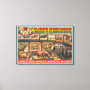 The John Robinson Largest, Most Complete Menagerie Canvas Print