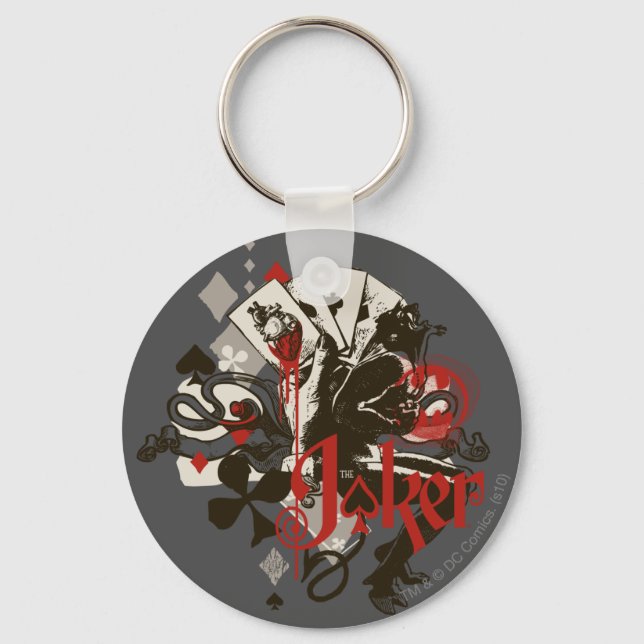 The Joker - 4 Aces Bleeding Heart Devil Keychain (Front)