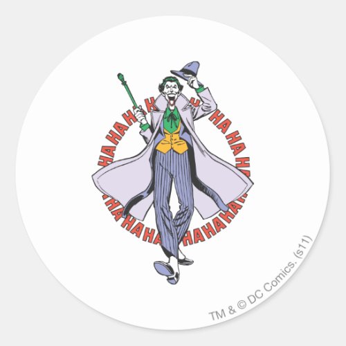 The Joker Cackles Classic Round Sticker