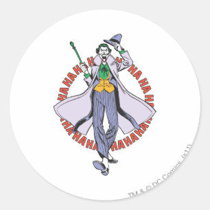 The Joker Cackles Classic Round Sticker