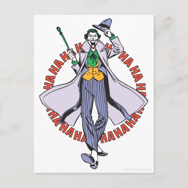 The Joker Cackles Postcard (Front)