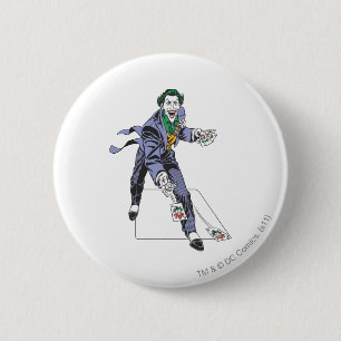 The Joker Casts Cards Pinback Button