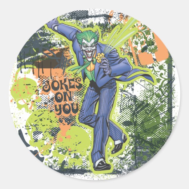 The Joker Collage Classic Round Sticker (Front)
