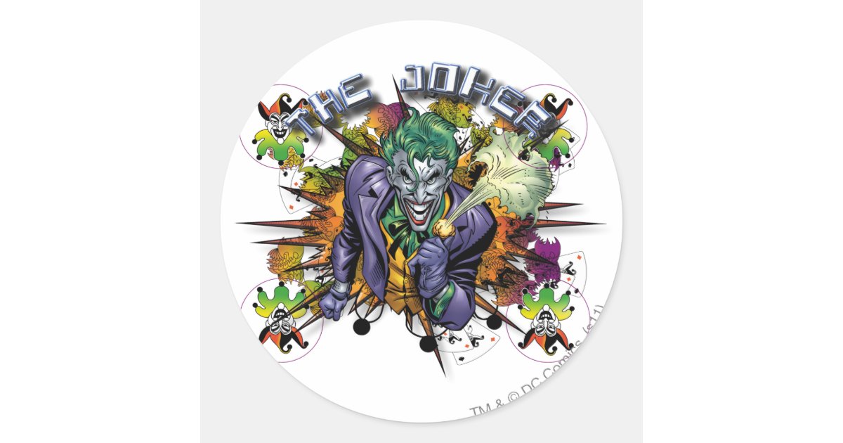 The Joker - Explosion Classic Round Sticker | Zazzle
