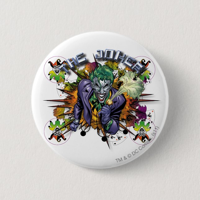 The Joker - Explosion Pinback Button (Front)