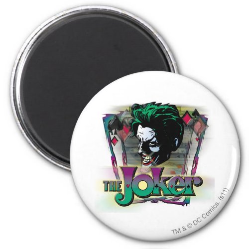 The Joker _ Face and Logo Magnet