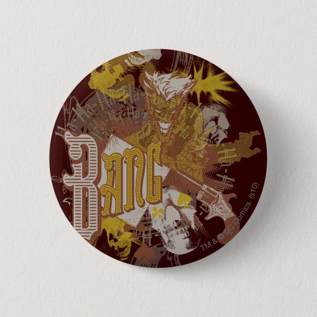 The Joker Gun / Bang Carnival Collage Button (Front)