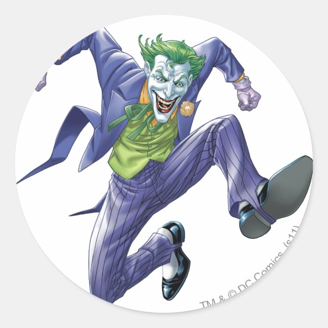The Joker Jumps Classic Round Sticker (Front)