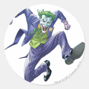 The Joker Jumps Classic Round Sticker