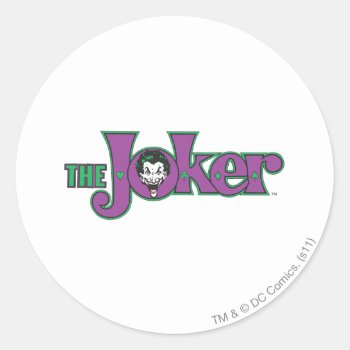 The Joker Logo Classic Round Sticker by batman at Zazzle