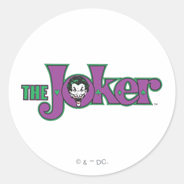 The Joker Logo Classic Round Sticker (Front)