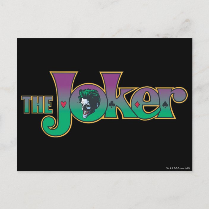 The Joker Name Logo Postcard | Zazzle.com