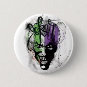 The Joker Neon Airbrush Portrait Pinback Button