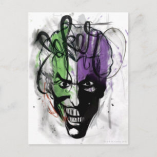 The Joker Neon Airbrush Portrait Postcard
