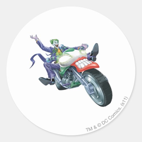 The Joker on Cycle Classic Round Sticker