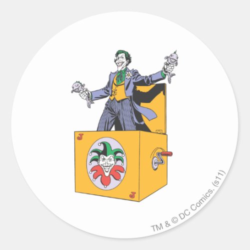 The Joker Out of the Box Classic Round Sticker