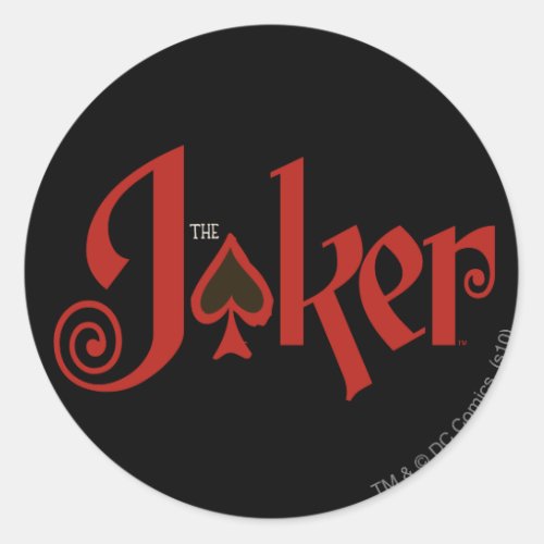 The Joker Playing Card Logo Classic Round Sticker