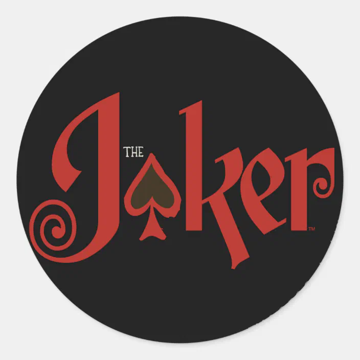 The Joker Playing Card Logo Classic Round Sticker Zazzle Com