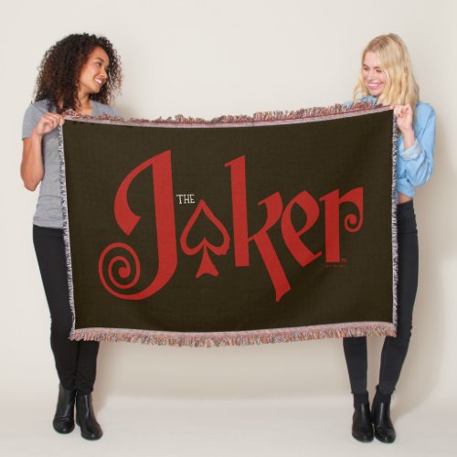 The Joker Playing Card Logo Throw Blanket