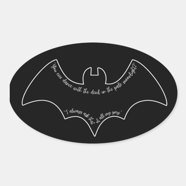 The Joker Quote from Batman (1989)  Oval Sticker (Front)