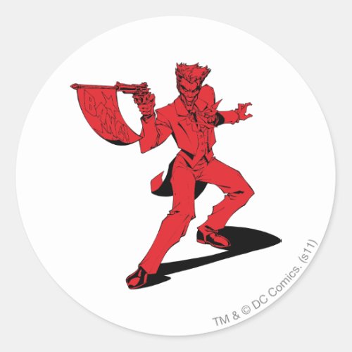 The Joker Red Classic Round Sticker