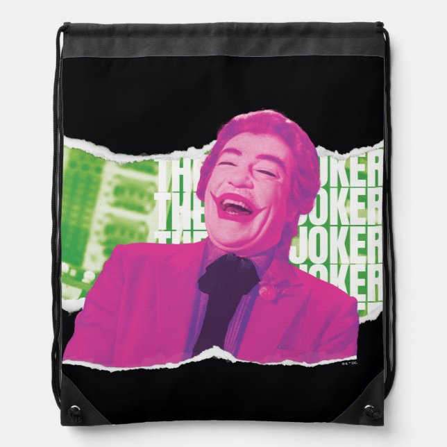 The Joker Scrapbook Laugh Drawstring Bag (Front)