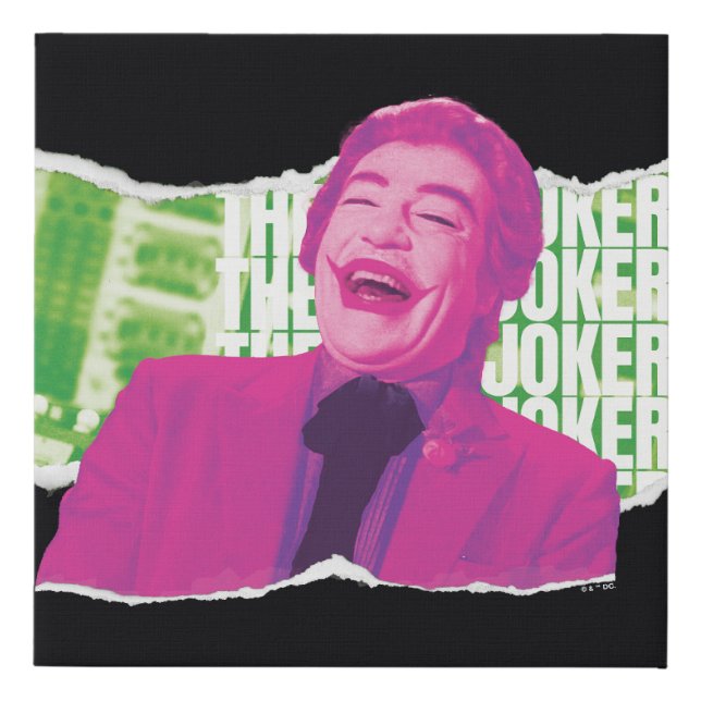 The Joker Scrapbook Laugh Faux Canvas Print (Front)