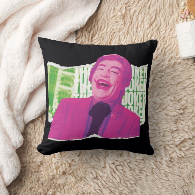 The Joker Scrapbook Laugh Throw Pillow (Blanket)