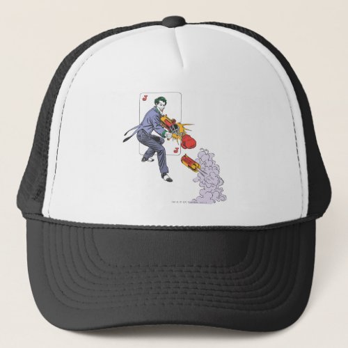 The Joker Shoots Laughing Gas Trucker Hat