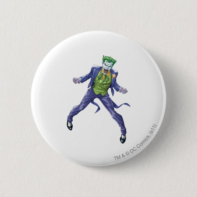 The Joker Yells Pinback Button (Front)