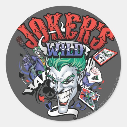 The Jokers Wild Classic Round Sticker