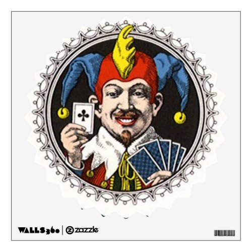 The jolly joker playing card graphic wall sticker